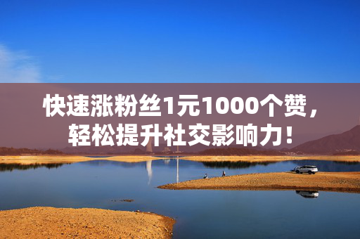 快速涨粉丝1元1000个赞，轻松提升社交影响力！